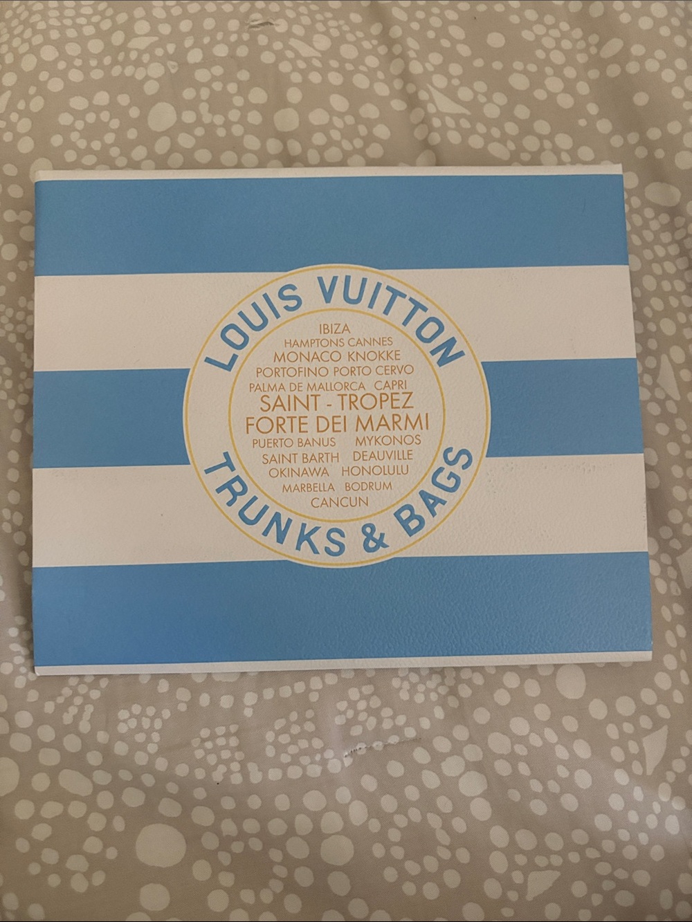 Louis Vuitton Blue, White & Gold Trunks & Bags Decorative Book Box